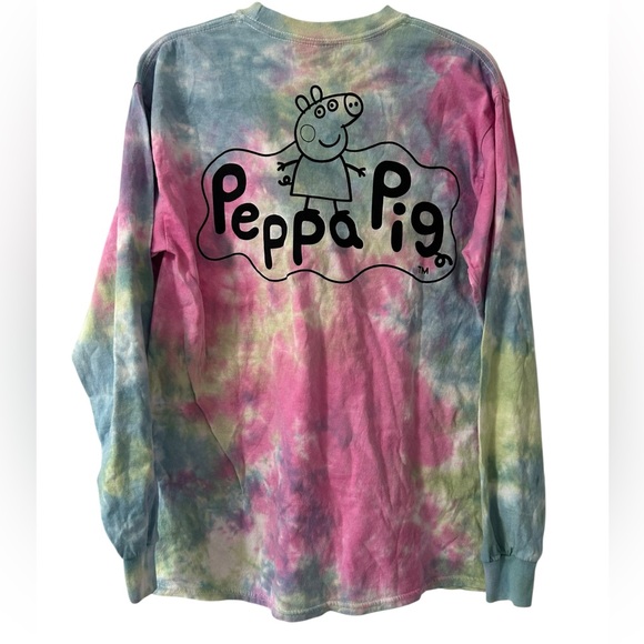 Peppa Pig Tops - Urban Outfitters x Peppa Pig Tie-Dye Long Sleeve Tee Size Medium